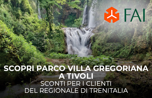 Scopri Parco Villa Gregoriana, sconti per i clienti del Regionale di Trenitalia