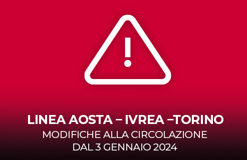 Linea Aosta - Ivrea - Torino modifiche alla circolazione