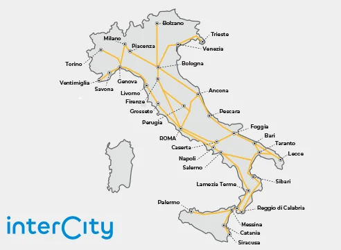 Scopri il network di Intercity